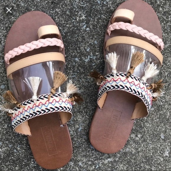 Forever 21 Shoes - Earthy colored Tribal sandals with tassels NWT